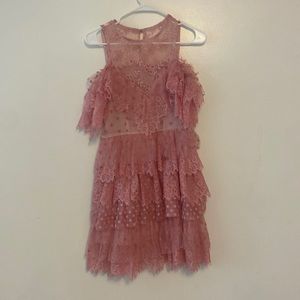 Pink Spring Ruffle Dress